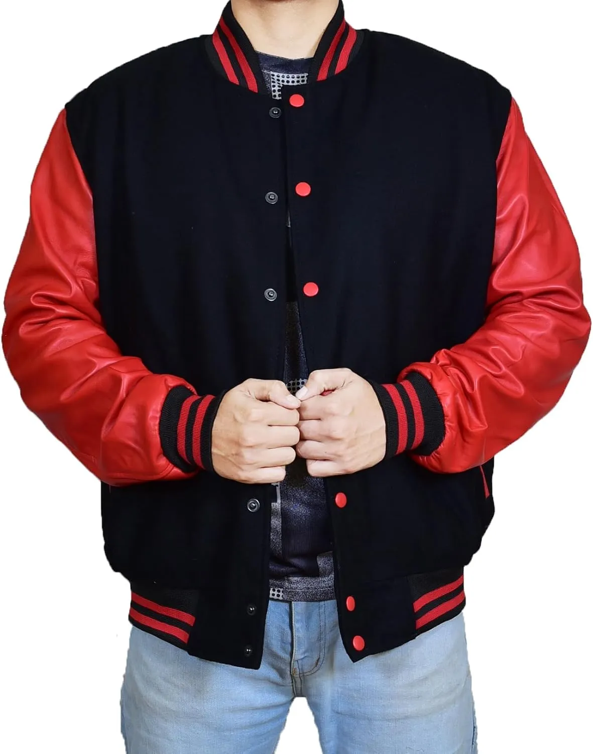 Mens Hotline Miami Varsity Letterman Fashion Wool Bomber Slim Fit Casual Warm Boys College Baseball Jacket
