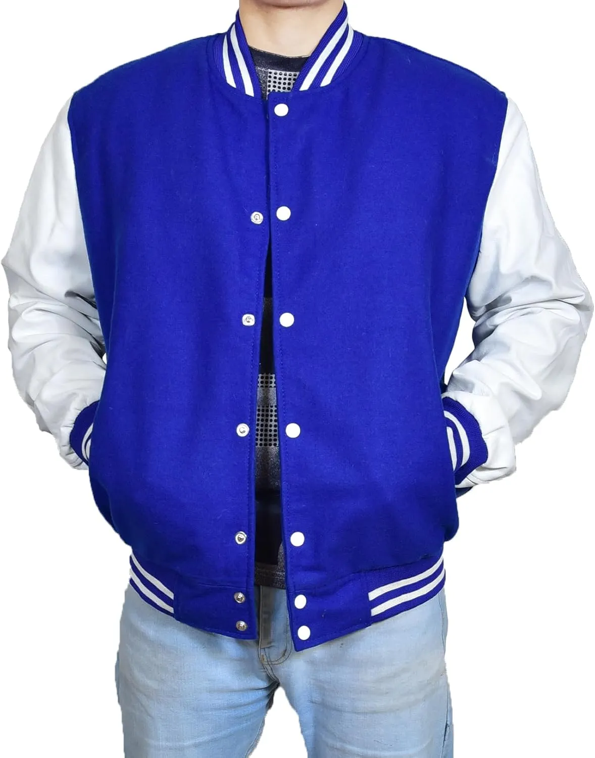 Mens Hotline Miami Varsity Letterman Fashion Wool Bomber Slim Fit Casual Warm Boys College Baseball Jacket