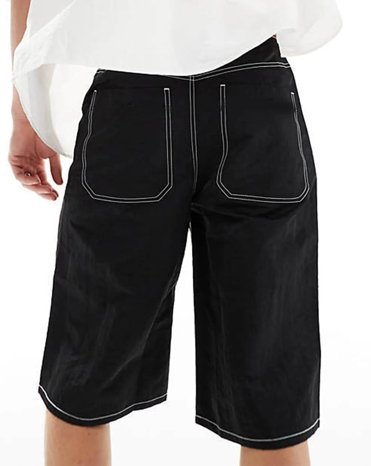 Mens Jean Shorts Summer Baggy Oversized Wide Leg Cowboy Cut Bermuda Shorts Flex Waist Classic Relaxed Fit Jean Short