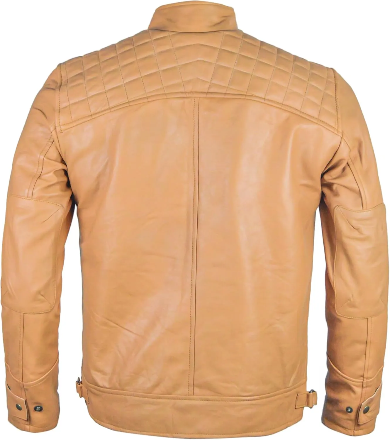 Men's Lambskin Leather Jacket  Classic Leather Bomber Jacket, Stylish Cafe Racer Biker Outerwear for Men