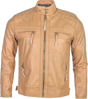 Men's Lambskin Leather Jacket  Classic Leather Bomber Jacket, Stylish Cafe Racer Biker Outerwear for Men