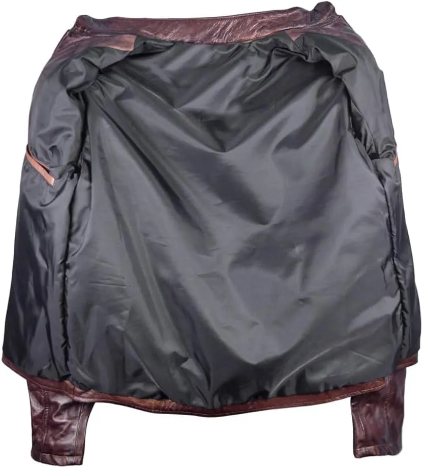 Men's Lambskin Leather Jacket  Classic Leather Bomber Jacket, Stylish Cafe Racer Biker Outerwear for Men