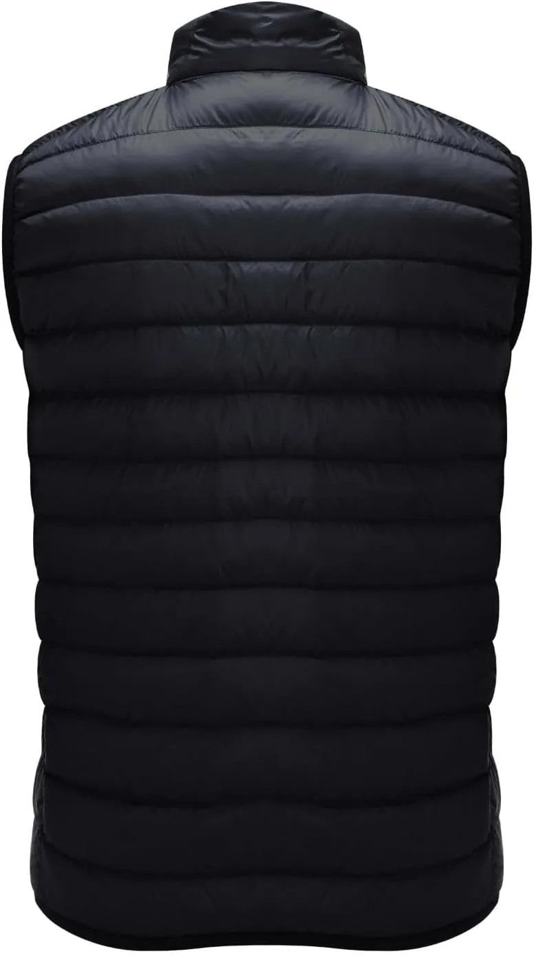 Mens Lightweight Insulated Puffer Vest Stand Collar Sleeveless Jacket Warm Down Outerwear for Work Travel