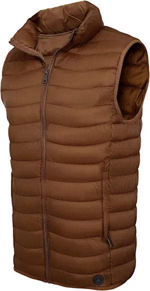 Men's Lightweight Puffer Vest Water-Resistant Golf Outdoor Winter Sleeveless Puffer Vest