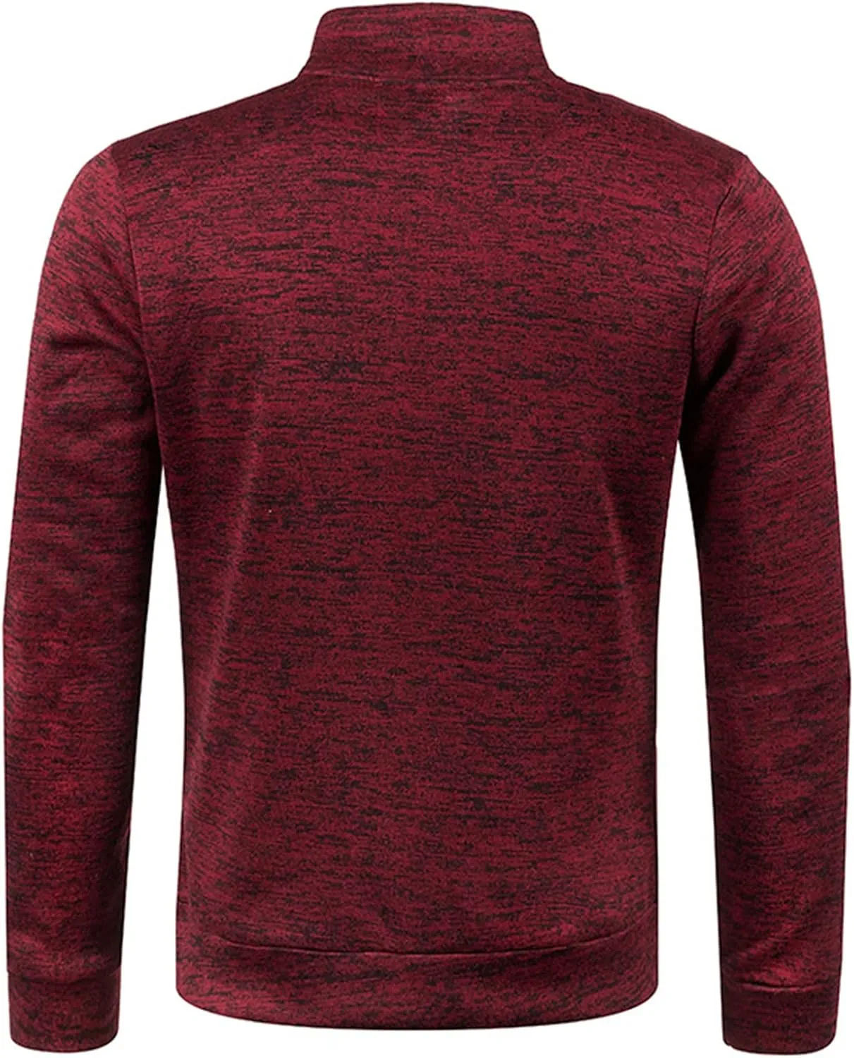 Mens Lightweight Sweater Full Zip Mock Neck Fleece Soft Sweatshirts Jogging Athletic Fall Winter Jackets with Pockets