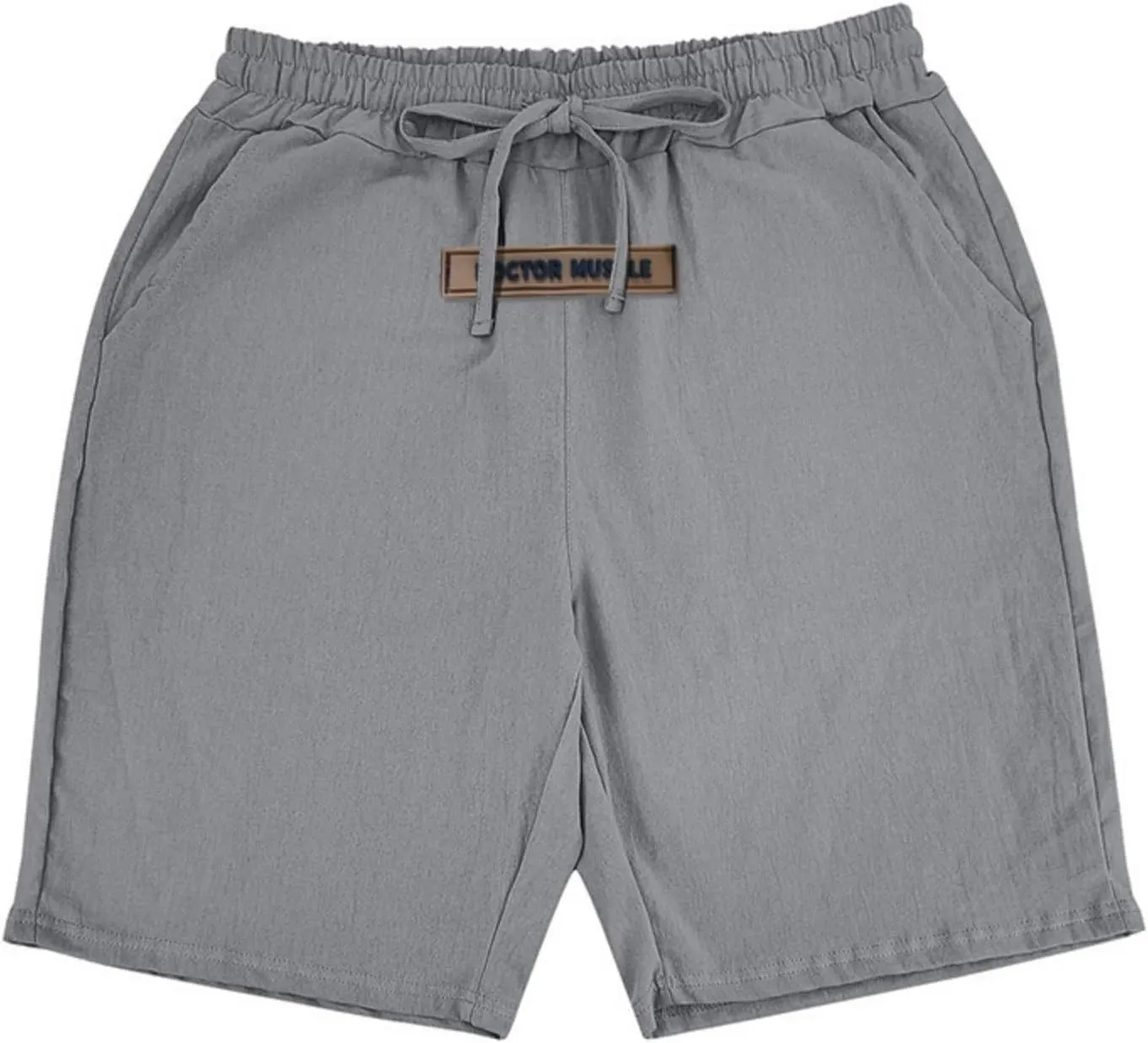 Men's Linen Casual Beach Shorts Elastic Waist Drawstring Summer Shorts 2025