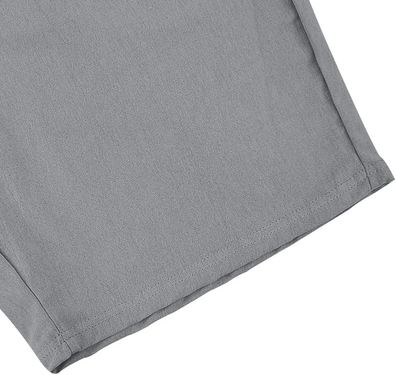 Men's Linen Casual Beach Shorts Elastic Waist Drawstring Summer Shorts 2025
