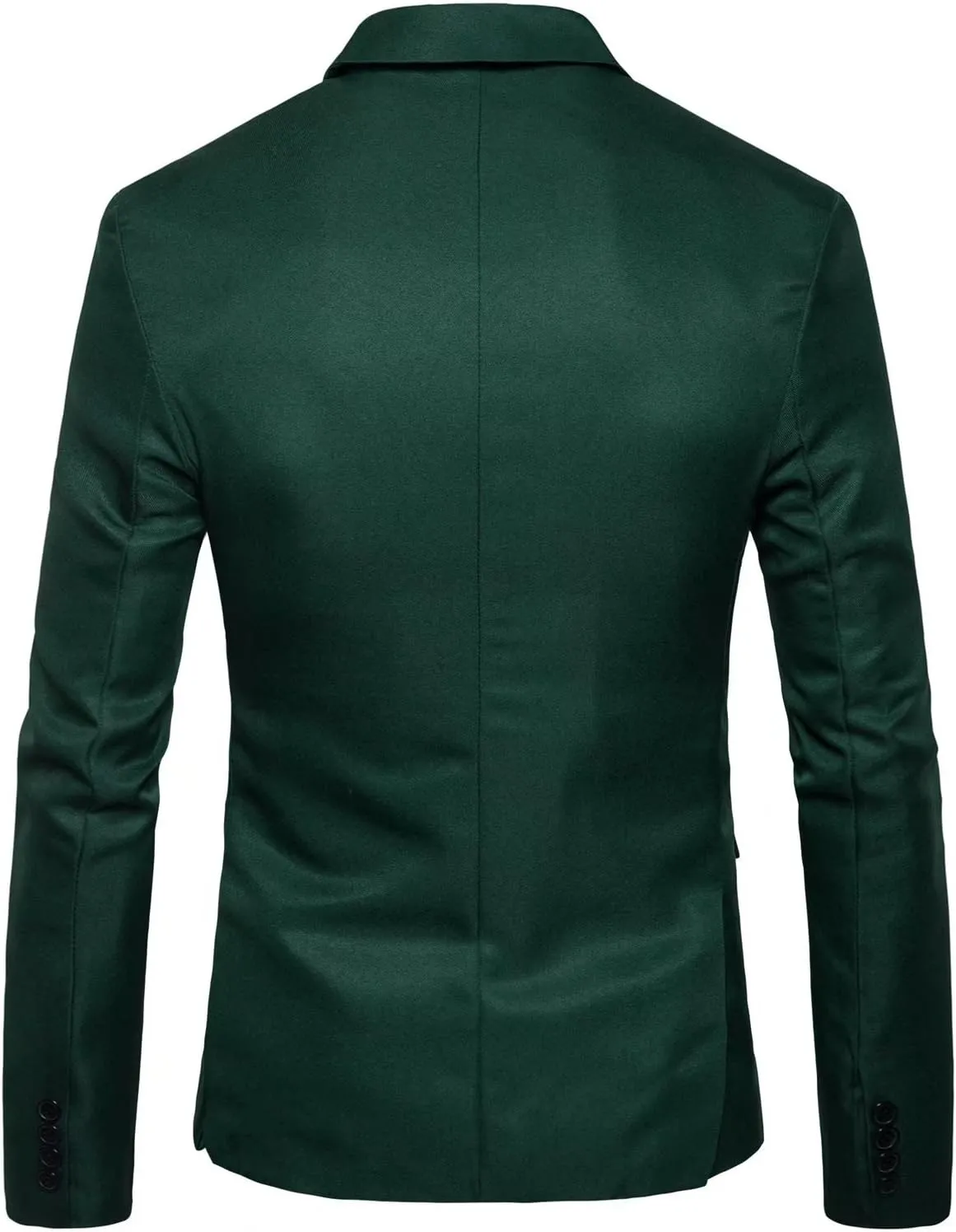Men's Long Sleeves Peak Lapel Collar One Button Slim Fit Sport Coat Blazer