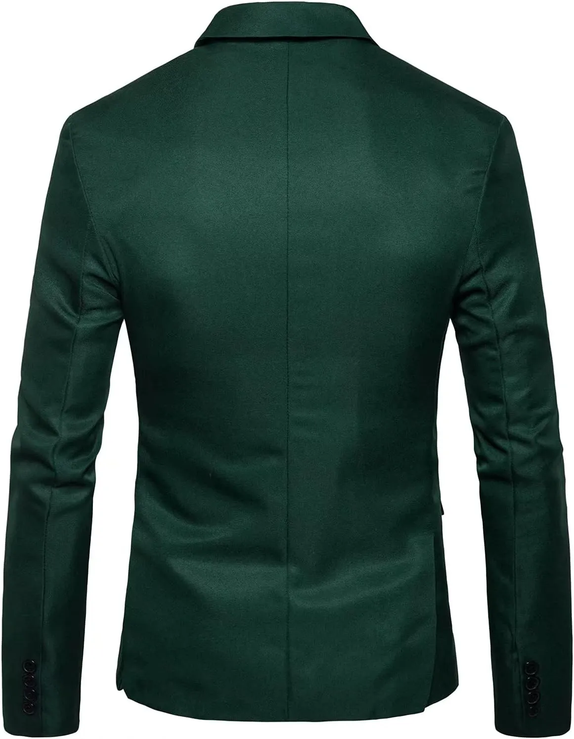 Men's Long Sleeves Peak Lapel Collar One Button Slim Fit Sport Coat Blazer