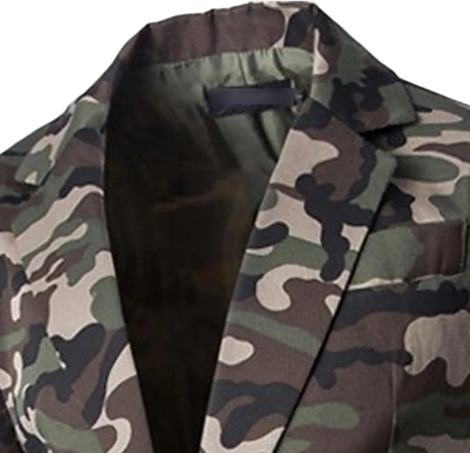 Men's Military Camouflage Suit Outdoor Notched Lapel Sport Jacket Classic Fit Camo Blazer Coat Jacket Tops