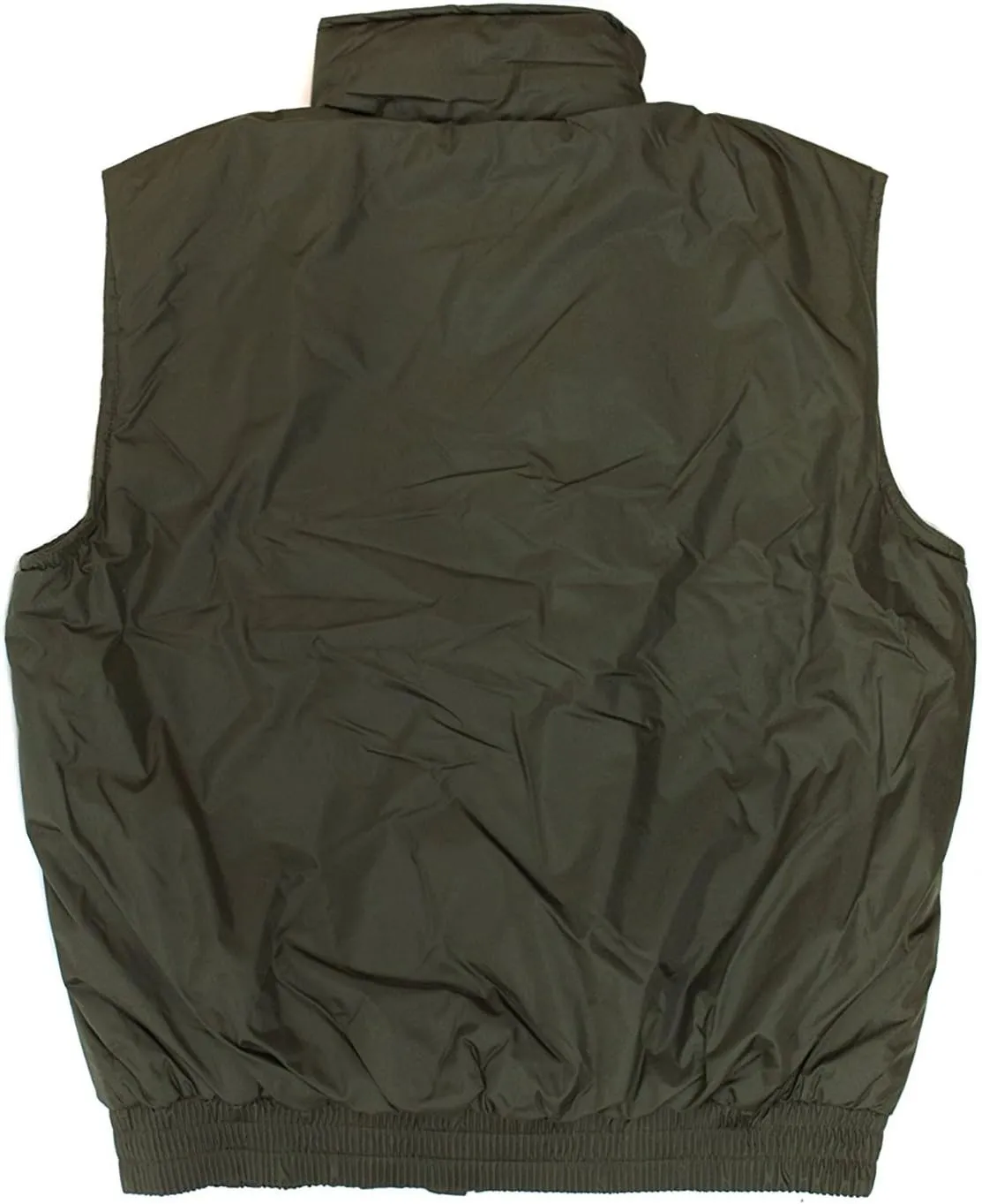 Men's Multiple Pocket Water Resistant Poplin Shell Polar Fleece Lined Padded Utility Vest