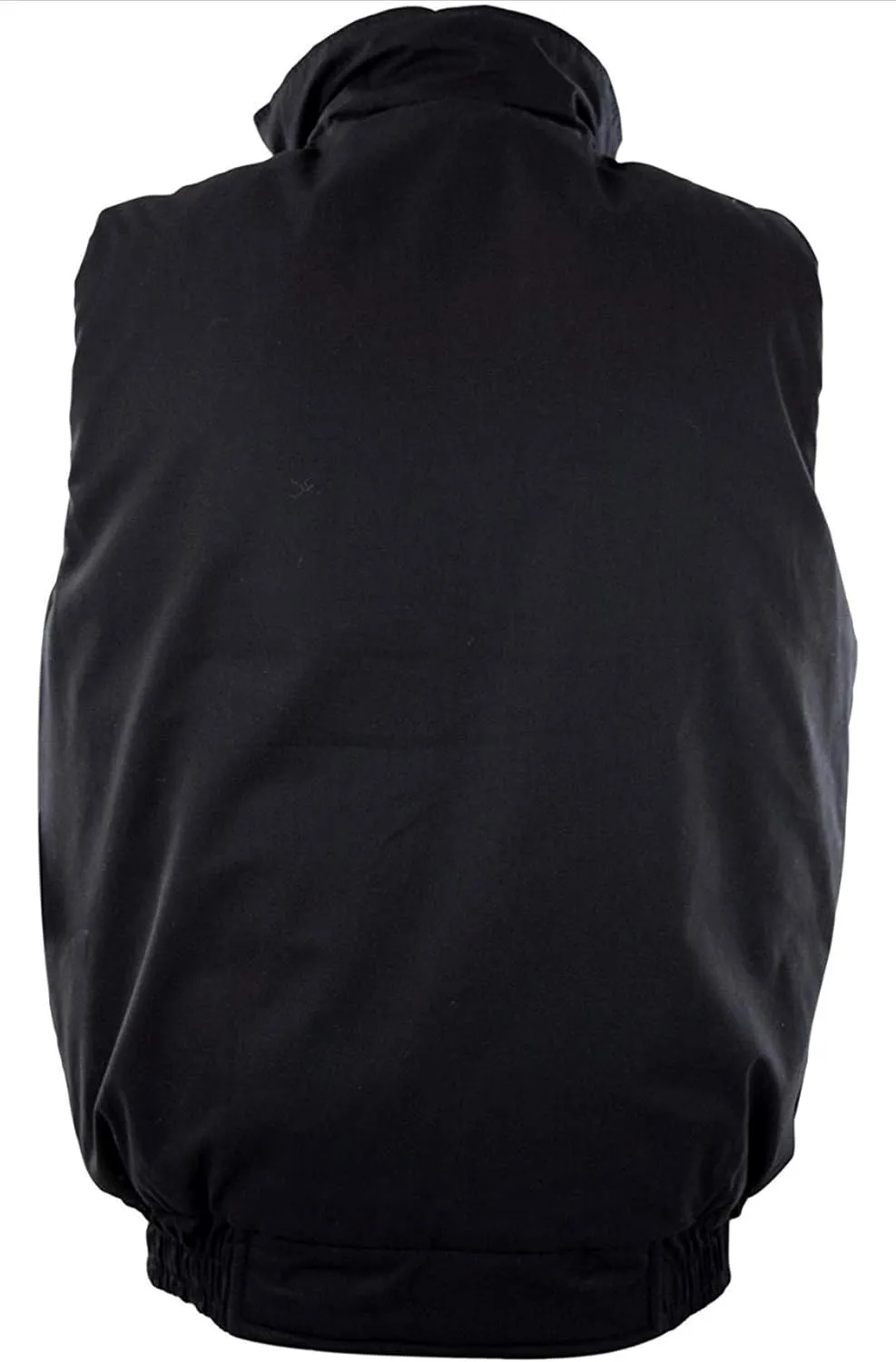 Men's Multiple Pocket Water Resistant Poplin Shell Polar Fleece Lined Padded Utility Vest