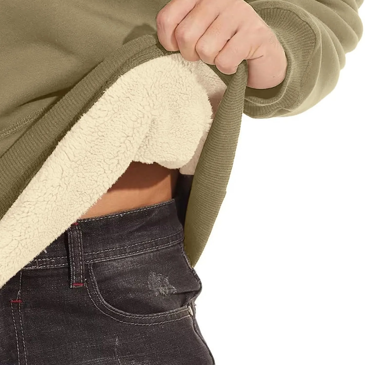 Men's Oversized Heavyweight Fleece Hoodie Winter Casual Hoodies Pullover Hooded Sweatshirts for Men with Pockets