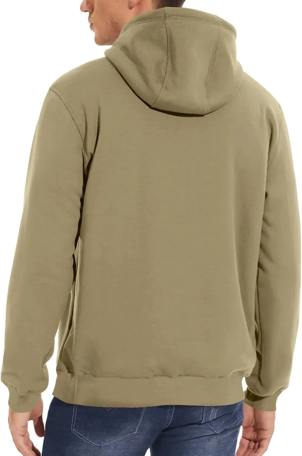 Men's Oversized Heavyweight Fleece Hoodie Winter Casual Hoodies Pullover Hooded Sweatshirts for Men with Pockets