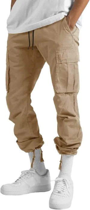 Mens Pants Cargo Outdoor Stretch Overalls with Large Pockets Loose Soft Pants Rainproof Training Pants Mens Mens