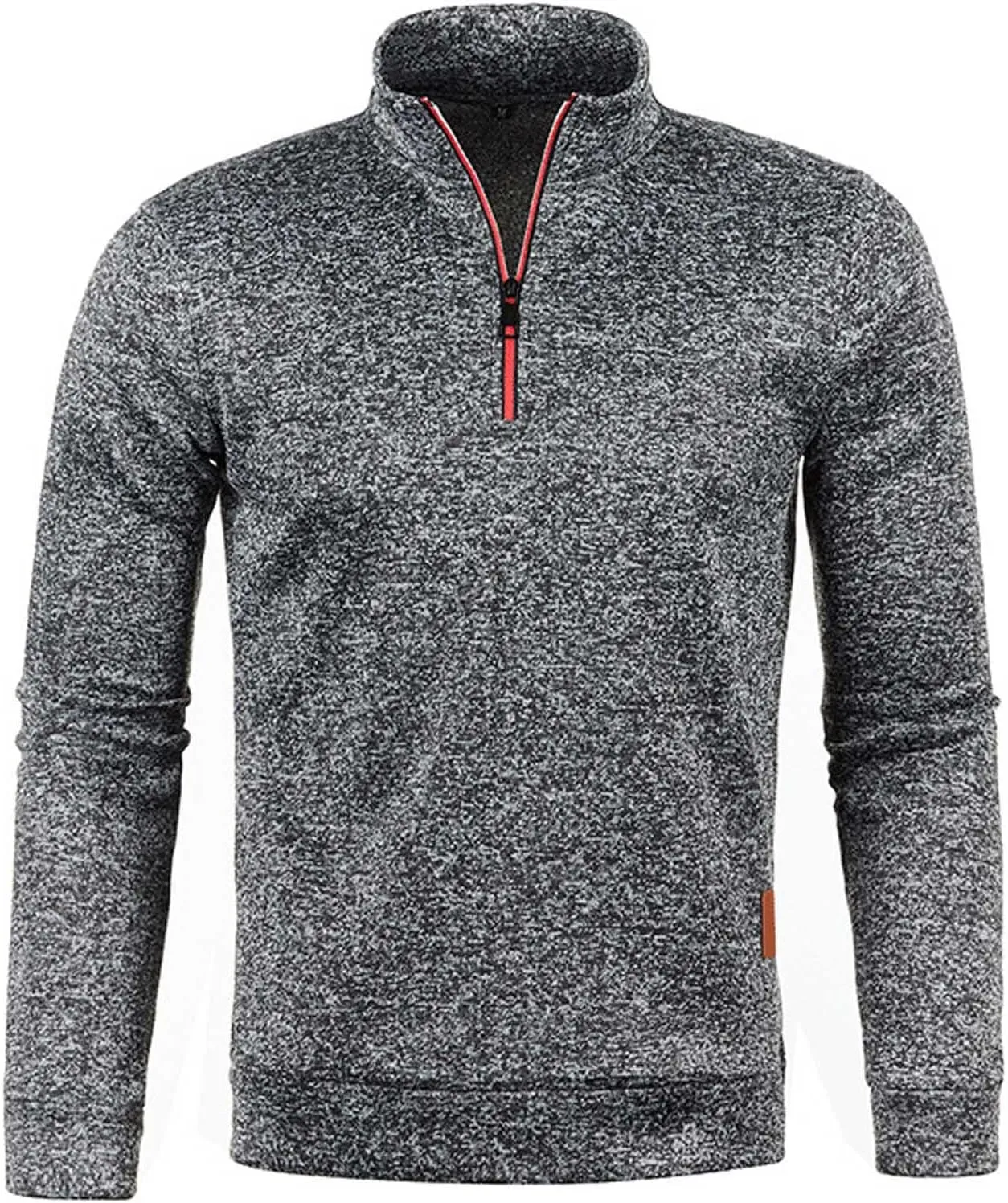 Mens Quarter Zip Pullover Sweater Thermal Mock Neck Sweatshirt Lightweight Slim Fit Performance Fleece Pullover Shirt