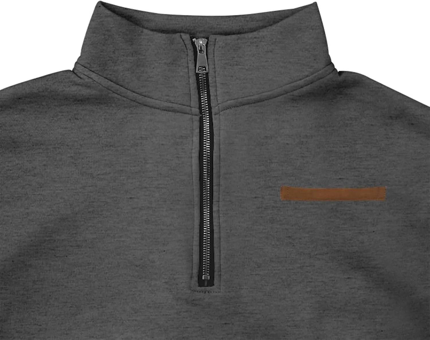 Mens Quarter Zip Pullover Sweaters Thermal Slim Fit Long Sleeve Casual Polo Sweatshirt Mock Neck Top Jacket