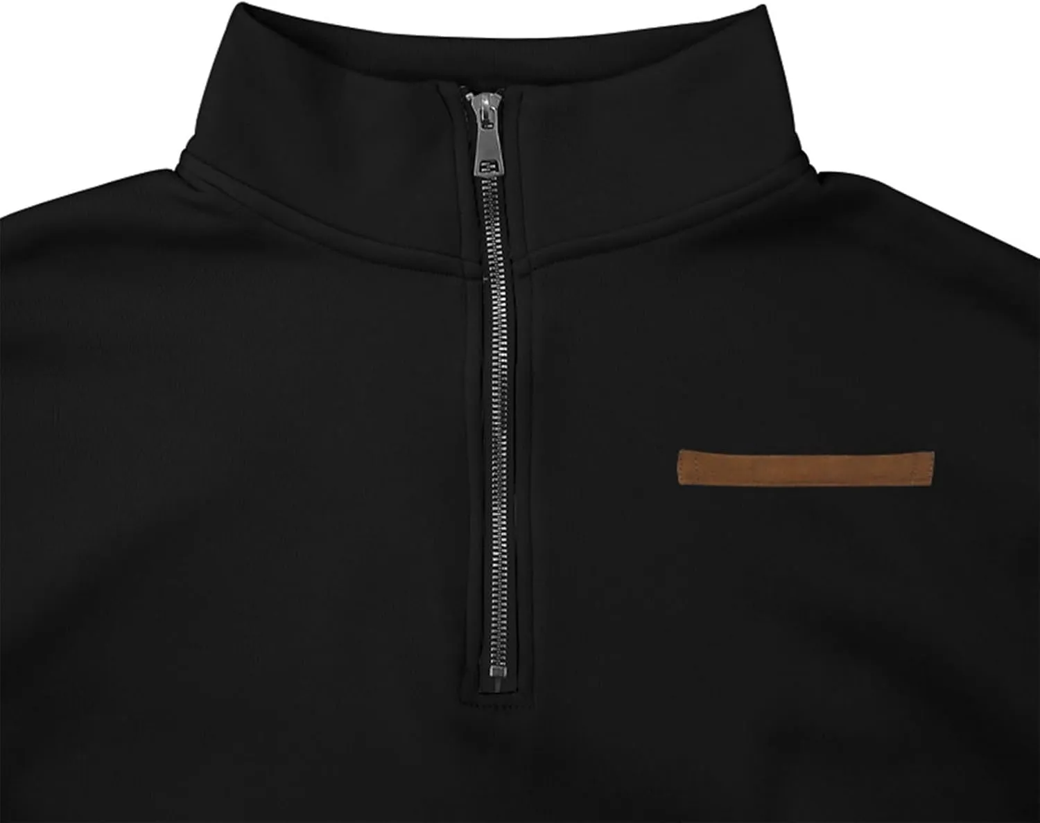 Mens Quarter Zip Pullover Sweaters Thermal Slim Fit Long Sleeve Casual Polo Sweatshirt Mock Neck Top Jacket