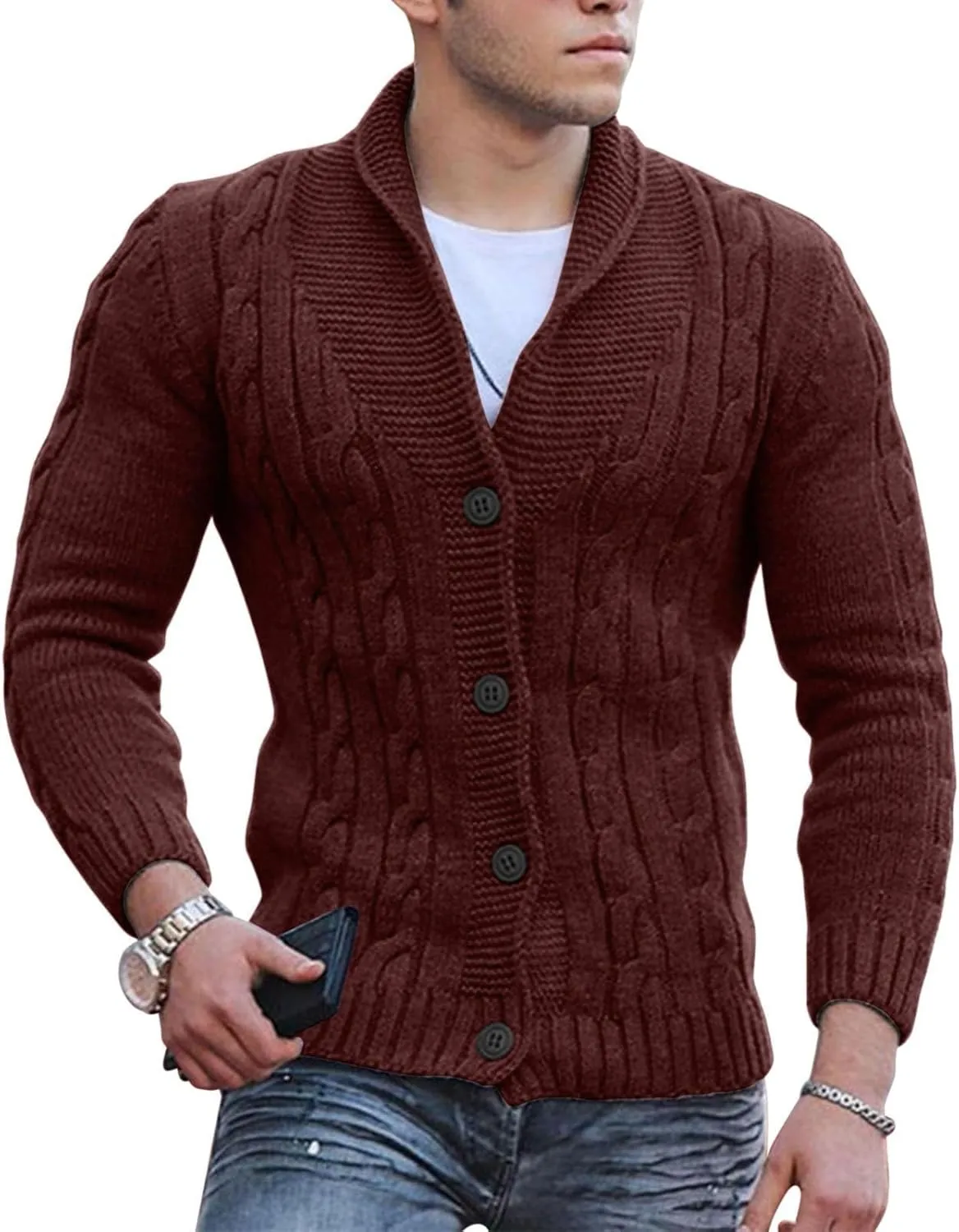 Mens Quarter Zip Sweater Soft Turtleneck Sweater Flexibility Solid Color Close Fitting Top Slim Sweater Sweaters For