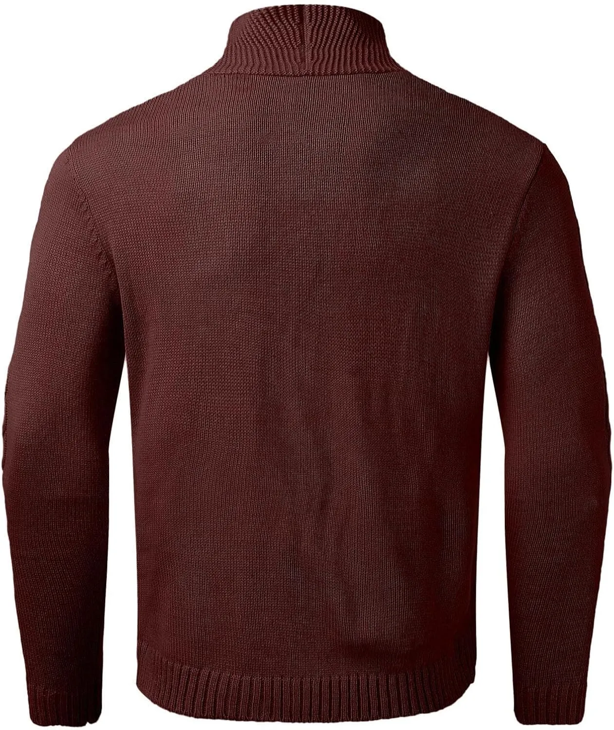 Mens Quarter Zip Sweater Soft Turtleneck Sweater Flexibility Solid Color Close Fitting Top Slim Sweater Sweaters For