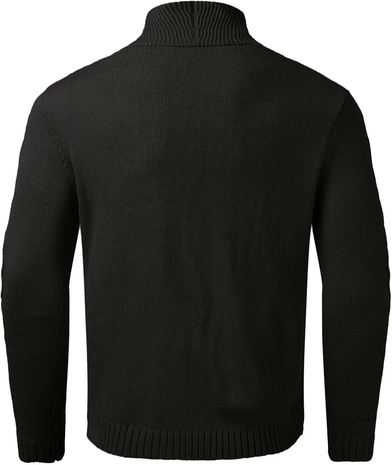Mens Quarter Zip Sweater Soft Turtleneck Sweater Flexibility Solid Color Close Fitting Top Slim Sweater Sweaters For