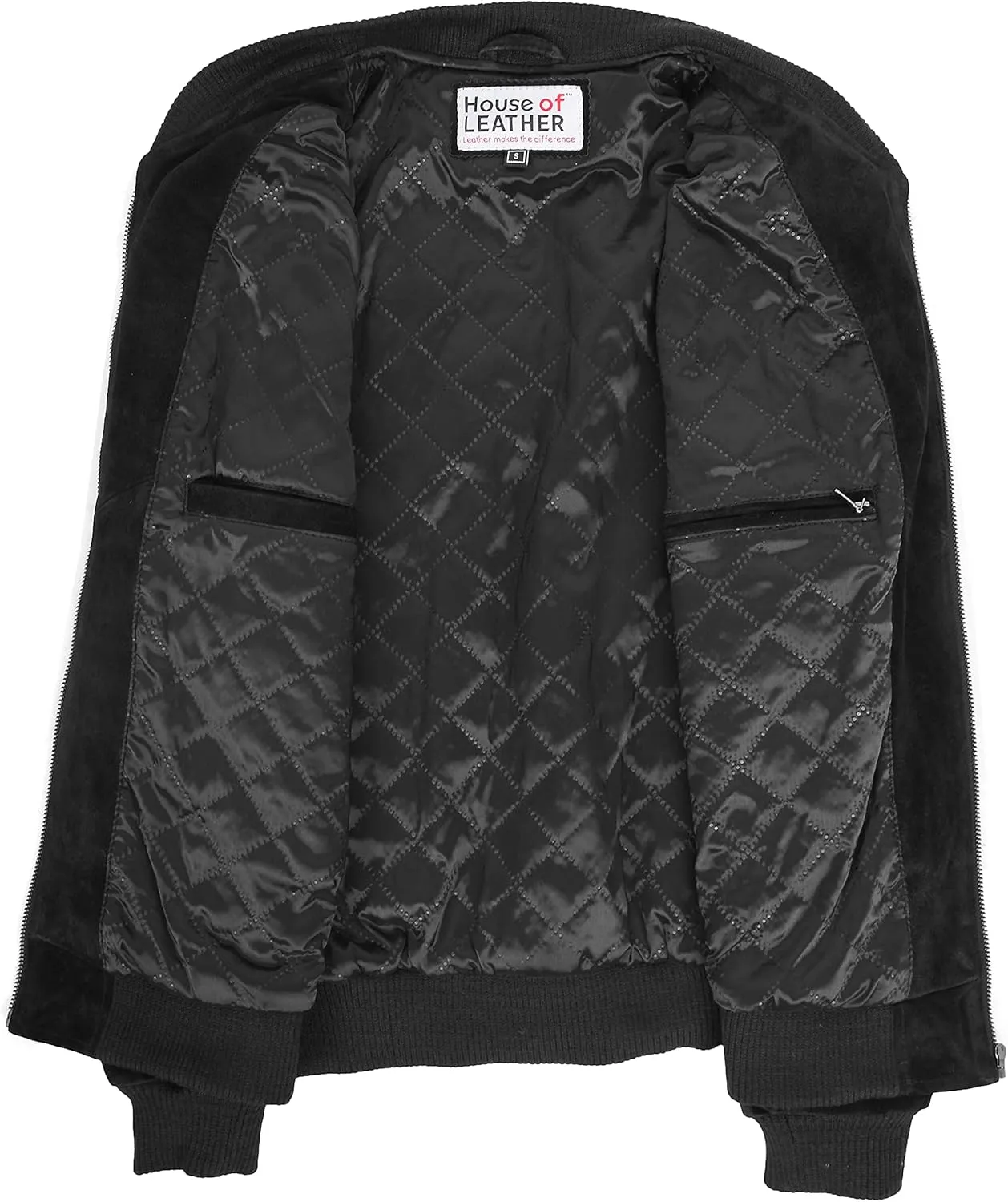 Mens Real Suede Bomber Jacket Baseball Varsity Style Reg