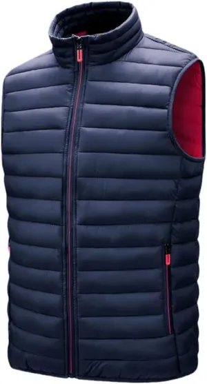 Men's Sleeveless Jackets Autumn Warm Vest Winter Casual Padded Cotton Waistcoat