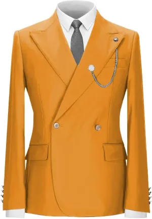 Mens Suit Blazer Slim Fit Two Button Sport Coat Casual Suit Jacket Peak Lapel Wedding Business Suit Blazer(1 Jacket)