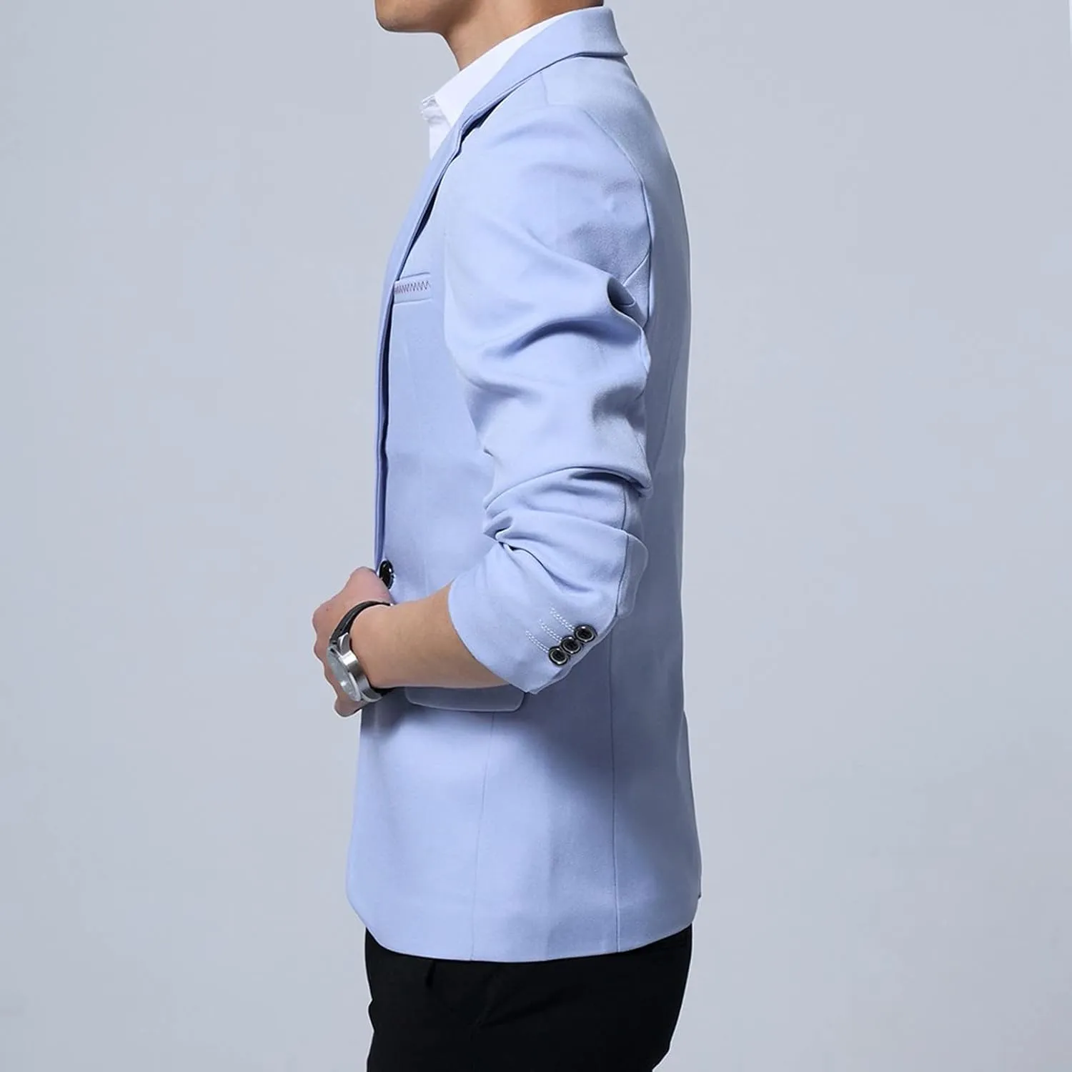Mens Suit Jacket Men's Fashion Formal Coat Jacket One Button Solid Office Suit for Tan Suit Jacket Men