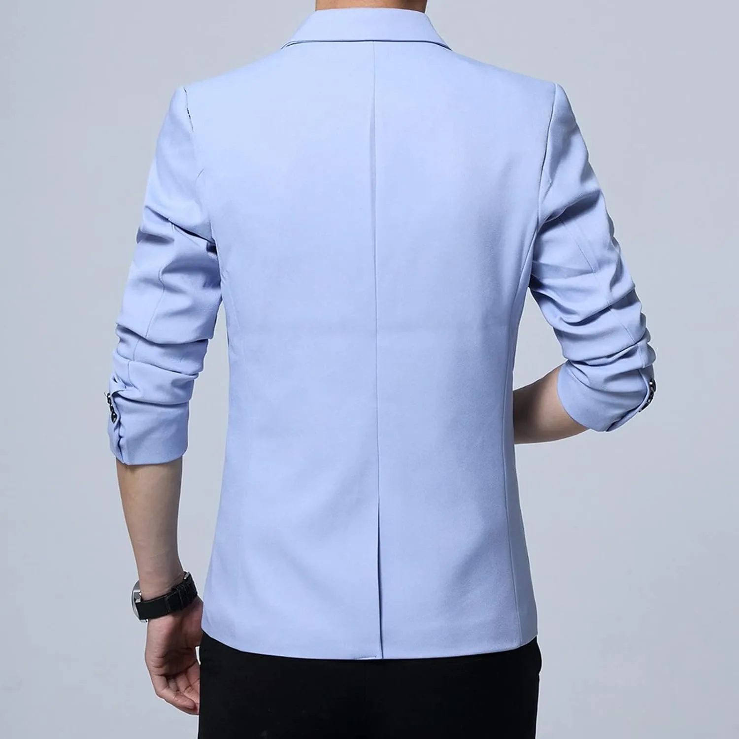 Mens Suit Jacket Men's Fashion Formal Coat Jacket One Button Solid Office Suit for Tan Suit Jacket Men