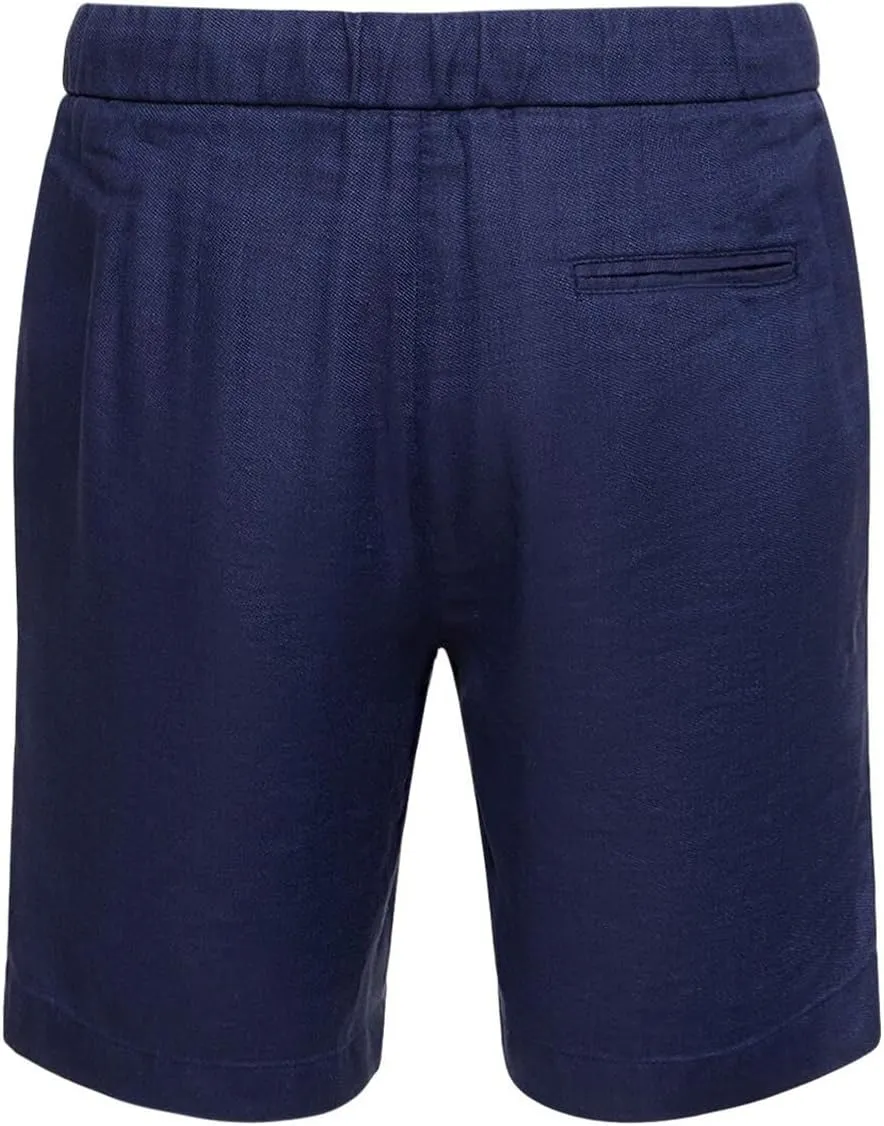 Mens Summer Casual Shorts Linen Beach Shorts Solid Drawstring Shorts Thin Slim Fit Shorts Fashion Texture Shorts