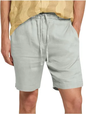 Mens Summer Casual Shorts Linen Beach Shorts Solid Drawstring Shorts Thin Slim Fit Shorts Fashion Texture Shorts