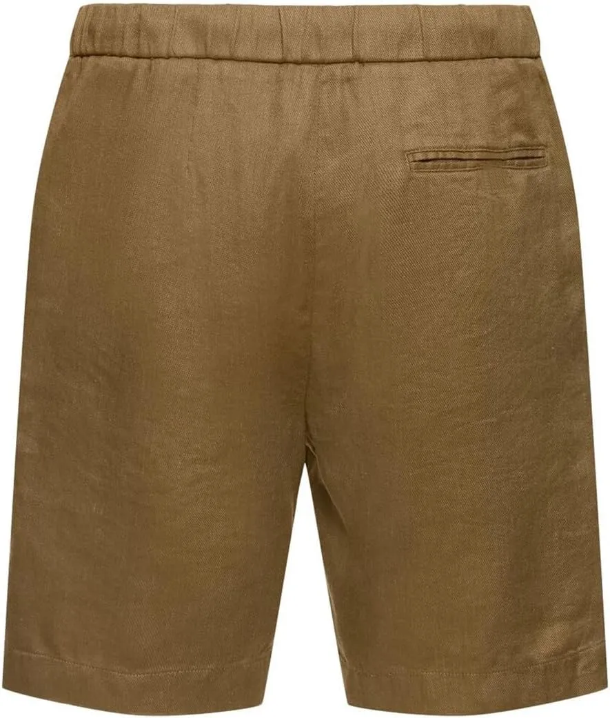 Mens Summer Casual Shorts Linen Beach Shorts Solid Drawstring Shorts Thin Slim Fit Shorts Fashion Texture Shorts