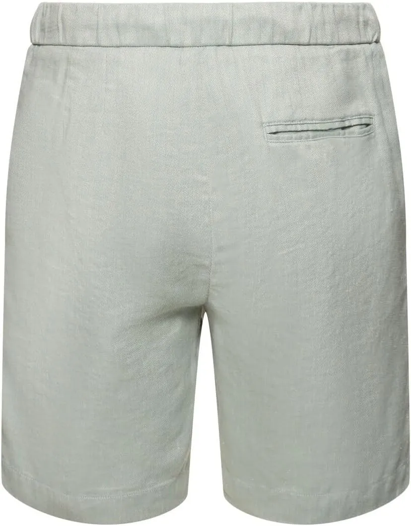 Mens Summer Casual Shorts Linen Beach Shorts Solid Drawstring Shorts Thin Slim Fit Shorts Fashion Texture Shorts