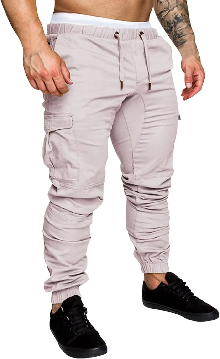Mens Sweatpants Cargo Cargo Trousers Utility Pants with Zip Pockets Joggers for Men Cargo Athletic Mens Joggers Pants