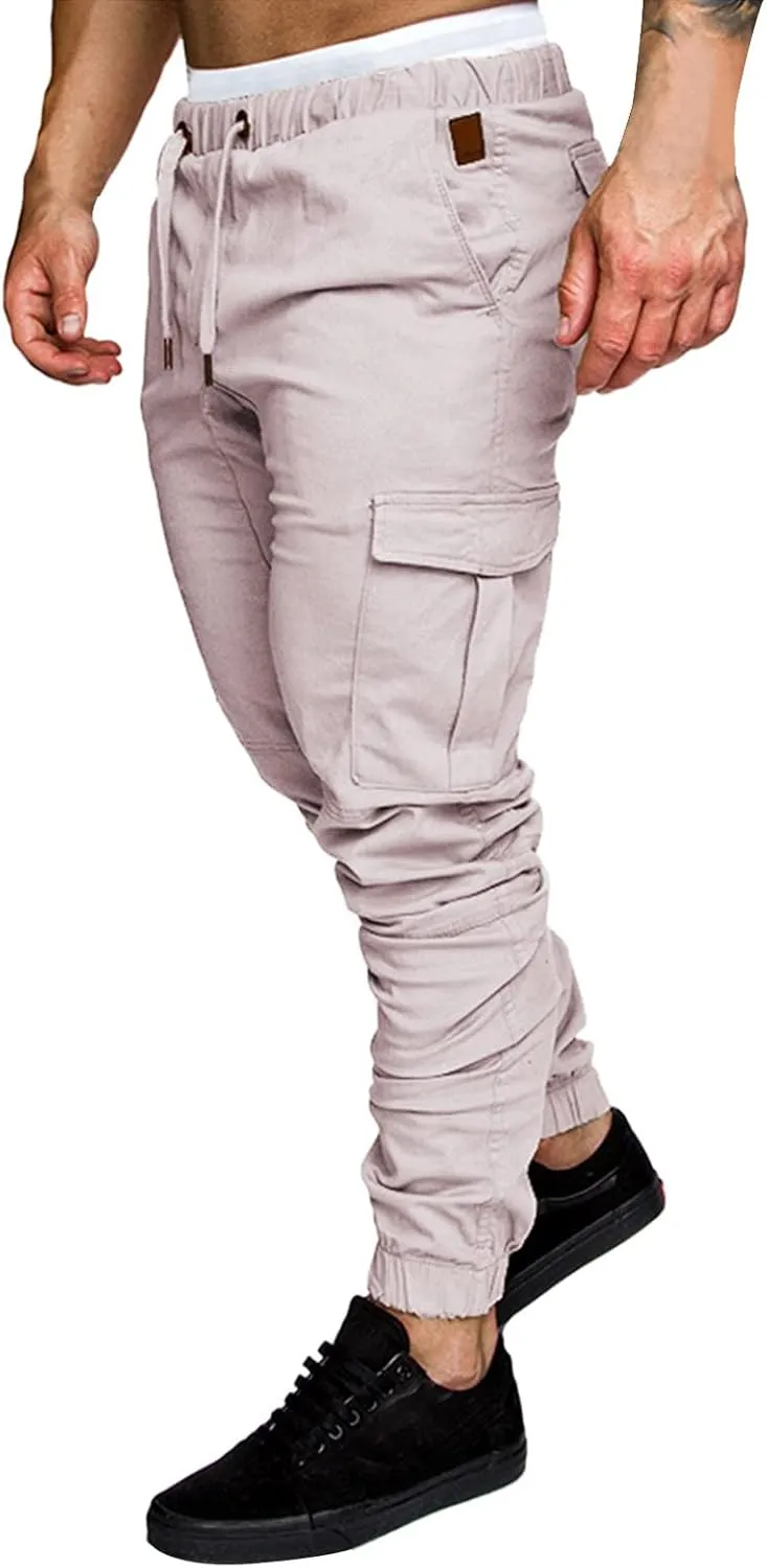 Mens Sweatpants Cargo Cargo Trousers Utility Pants with Zip Pockets Joggers for Men Cargo Athletic Mens Joggers Pants