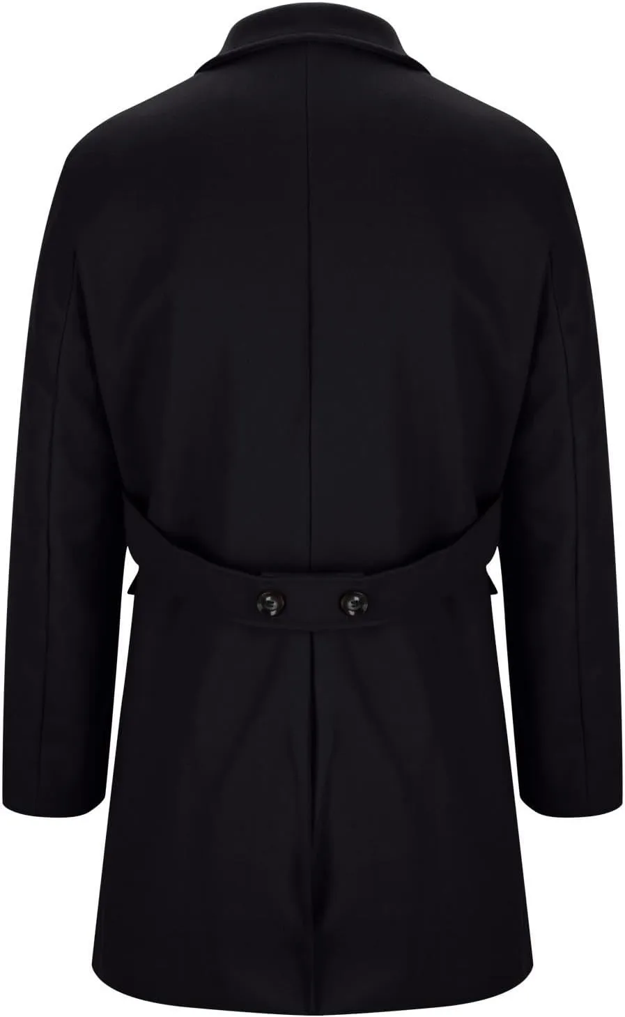 Mens Trench Coat Wool Blend Notch Lapel Single Breasted Long Pea Coat Casual Business Overcoat Notched Lapel Jackets