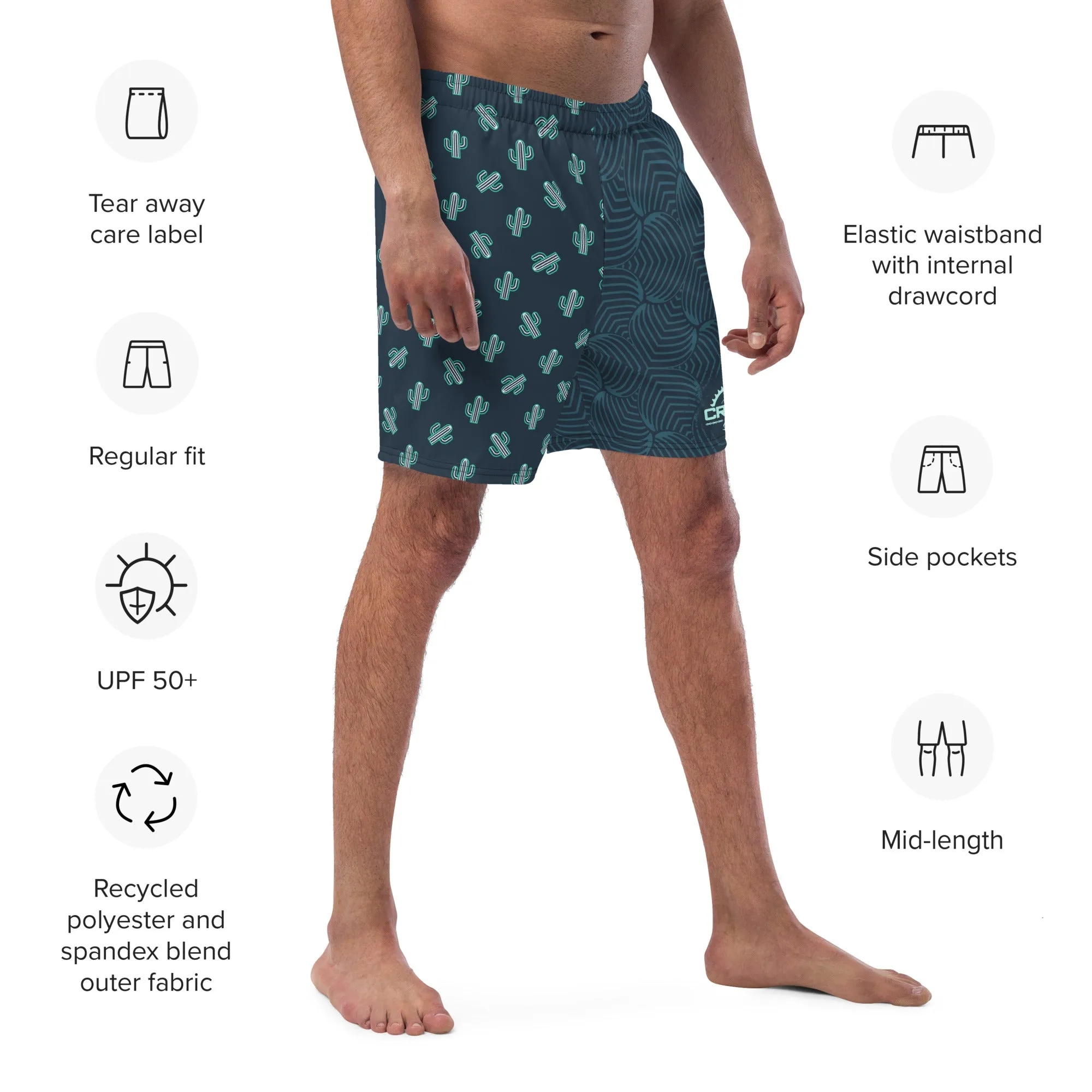 Men's Trendy Cactus Style Swim Suit