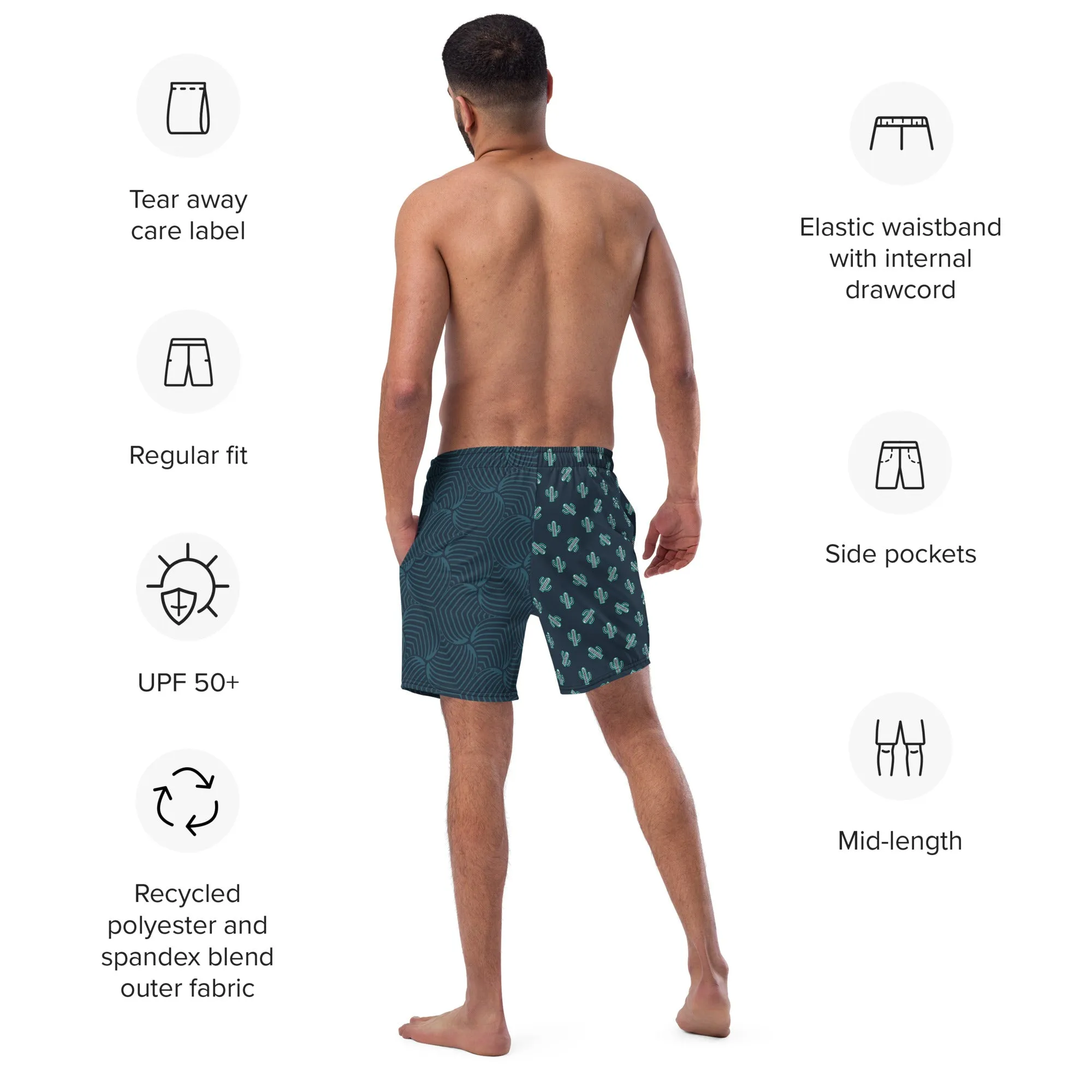 Men's Trendy Cactus Style Swim Suit