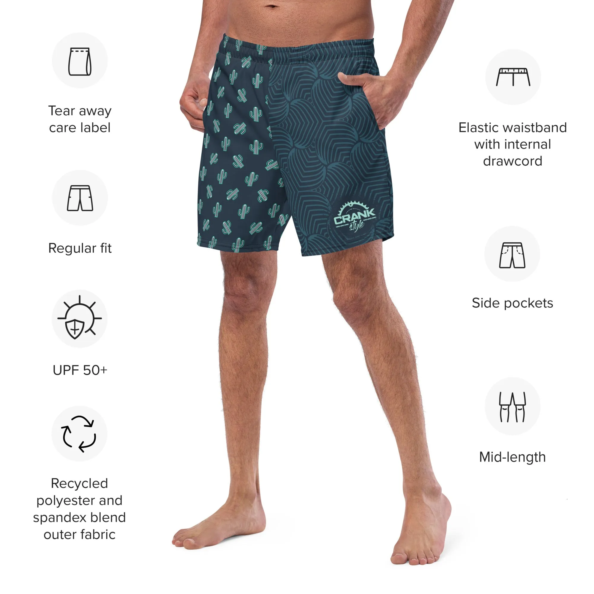Men's Trendy Cactus Style Swim Suit