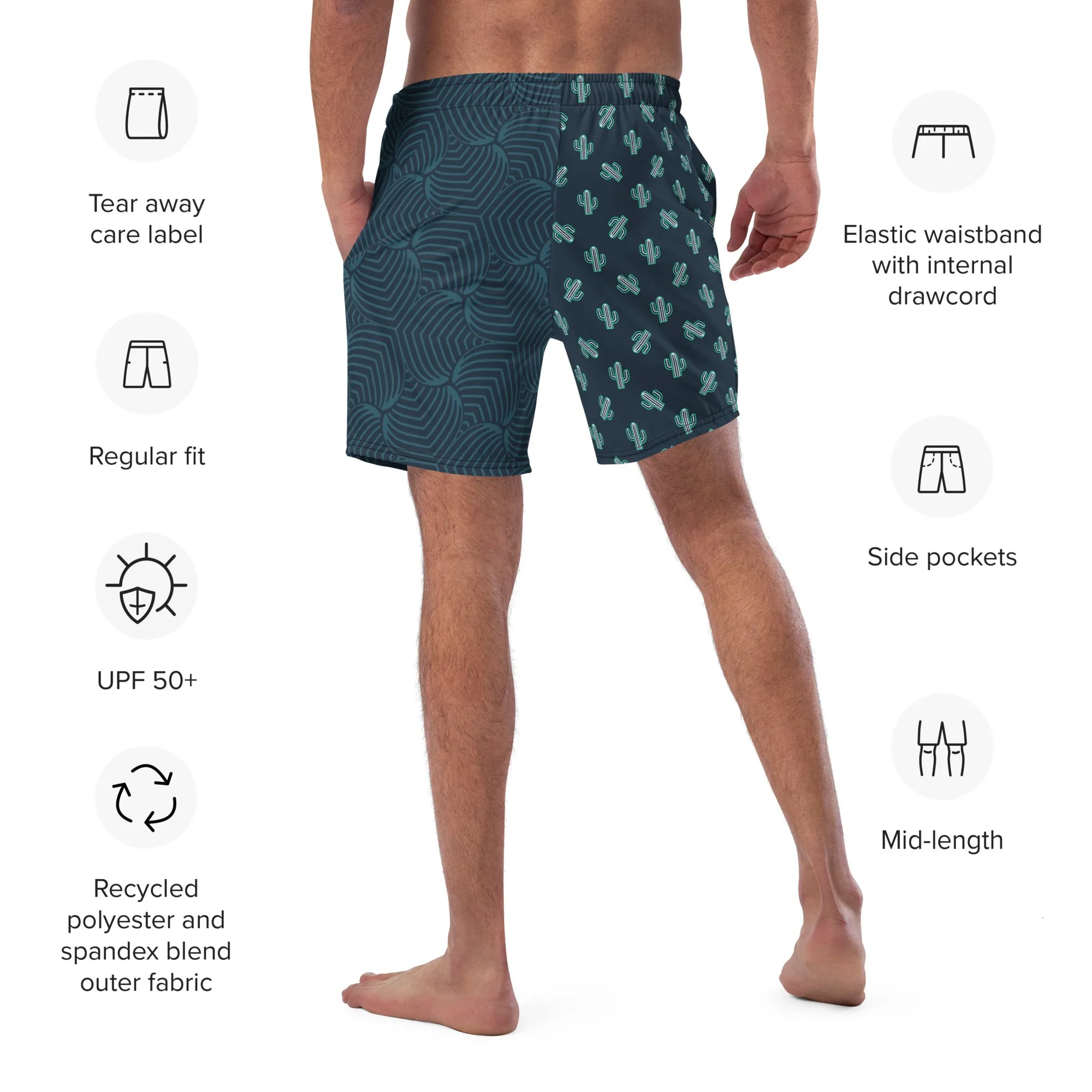 Men's Trendy Cactus Style Swim Suit