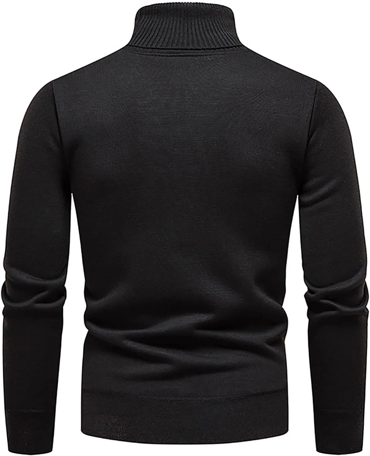 Mens Turtleneck Sweaters,Casual Slim Fit Basic Knitwear Tops Knitted Thermal High Neck Pullover Sweater