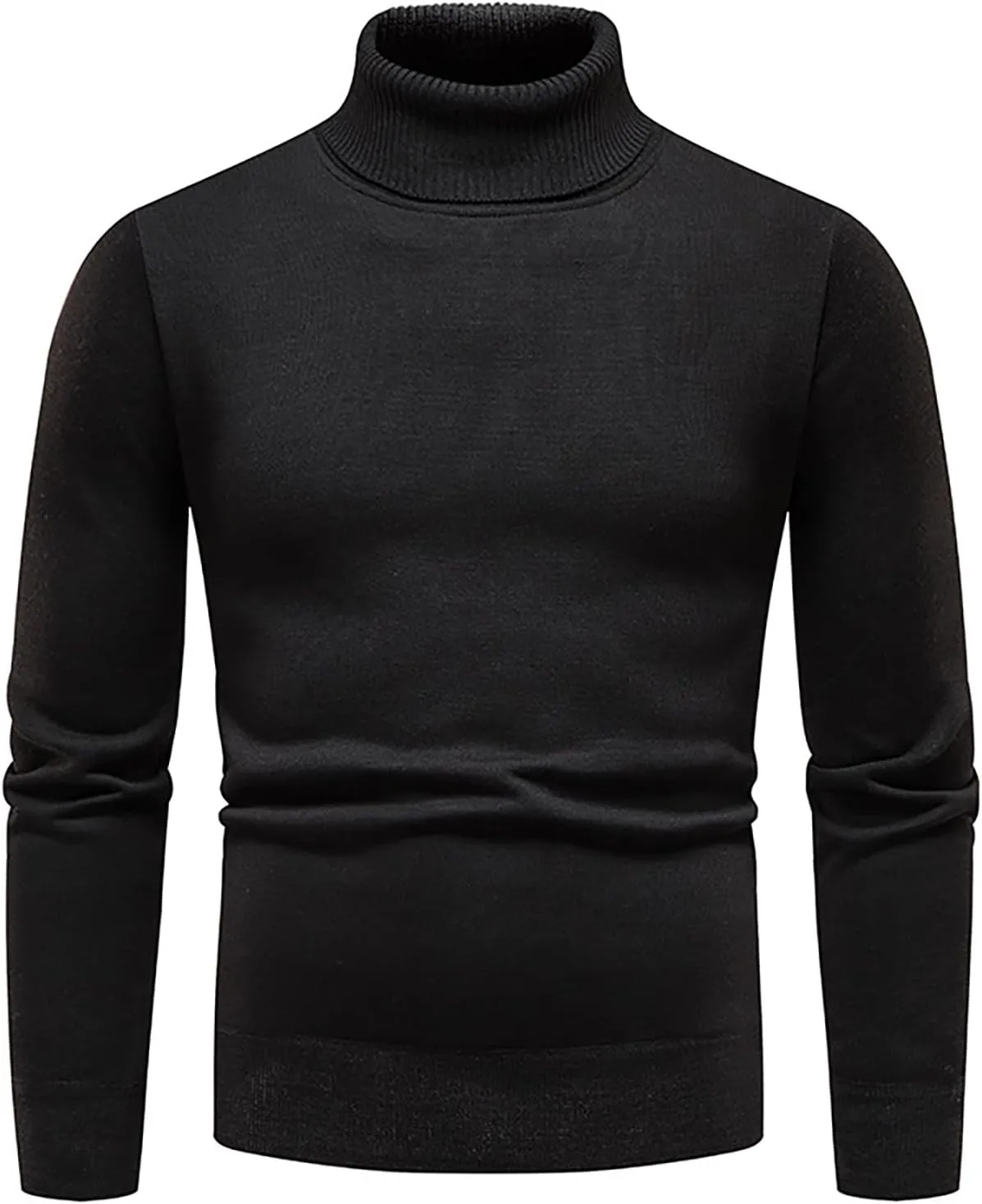 Mens Turtleneck Sweaters,Casual Slim Fit Basic Knitwear Tops Knitted Thermal High Neck Pullover Sweater