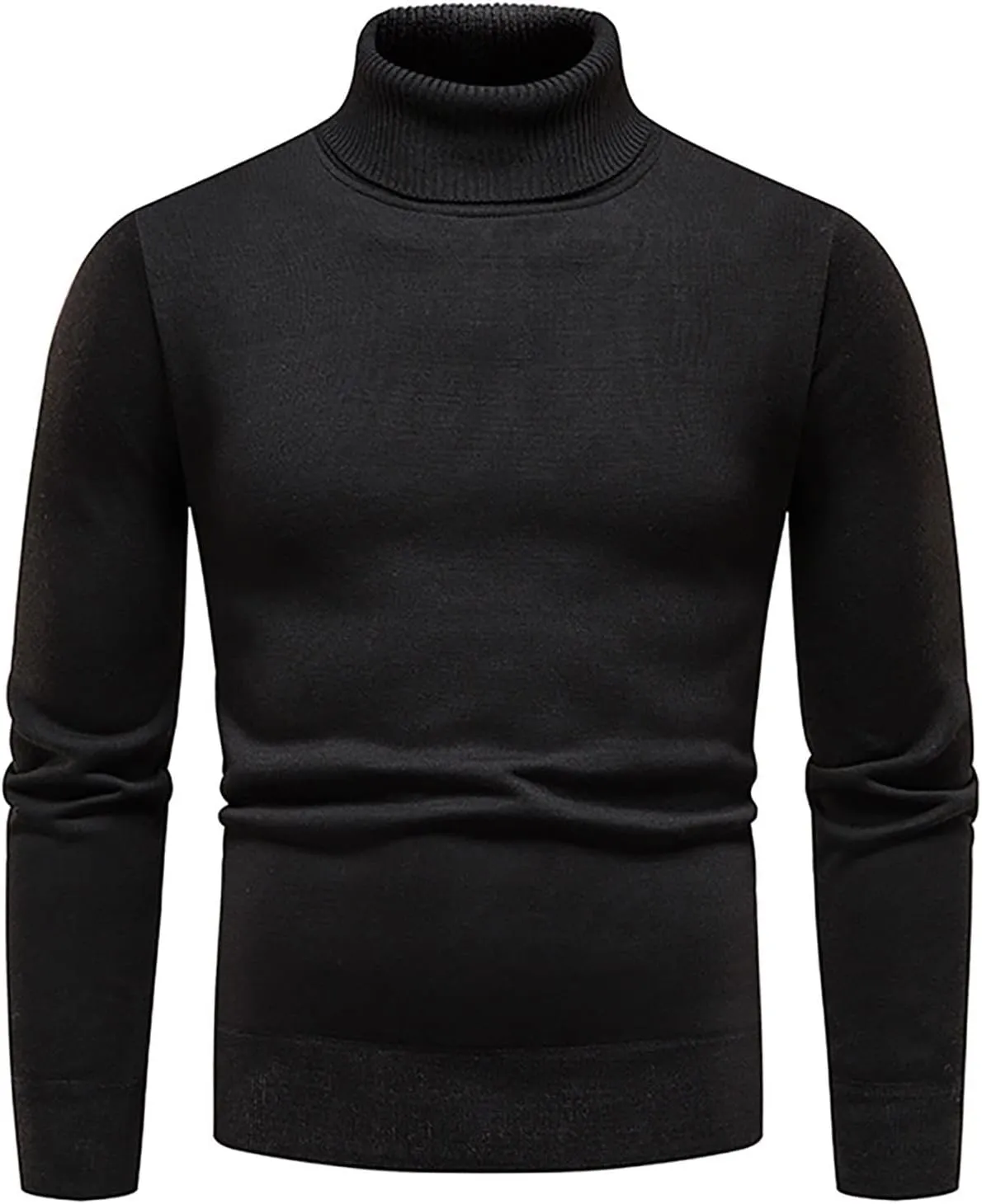 Mens Turtleneck Sweaters,Casual Slim Fit Basic Knitwear Tops Knitted Thermal High Neck Pullover Sweater
