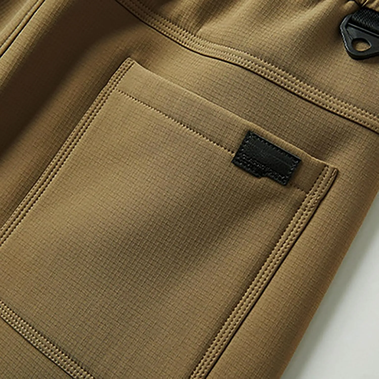 Men's Winter Fleece Lined Pants Elastic Waist Drawstring Relaxed Fit Cargo Pants Casual Classic Tapered Pants