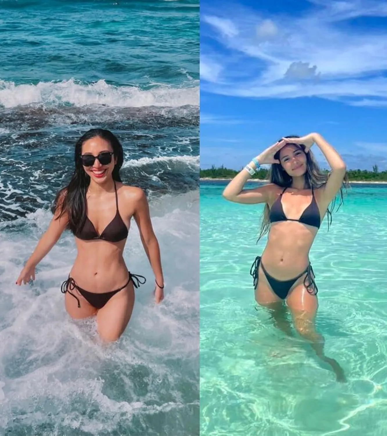 Metallic String Bikini for Women - Sexy Beach Glitter Swimsuits Bathing Suit Triangle Tops Side Tie Thong Bottom Set