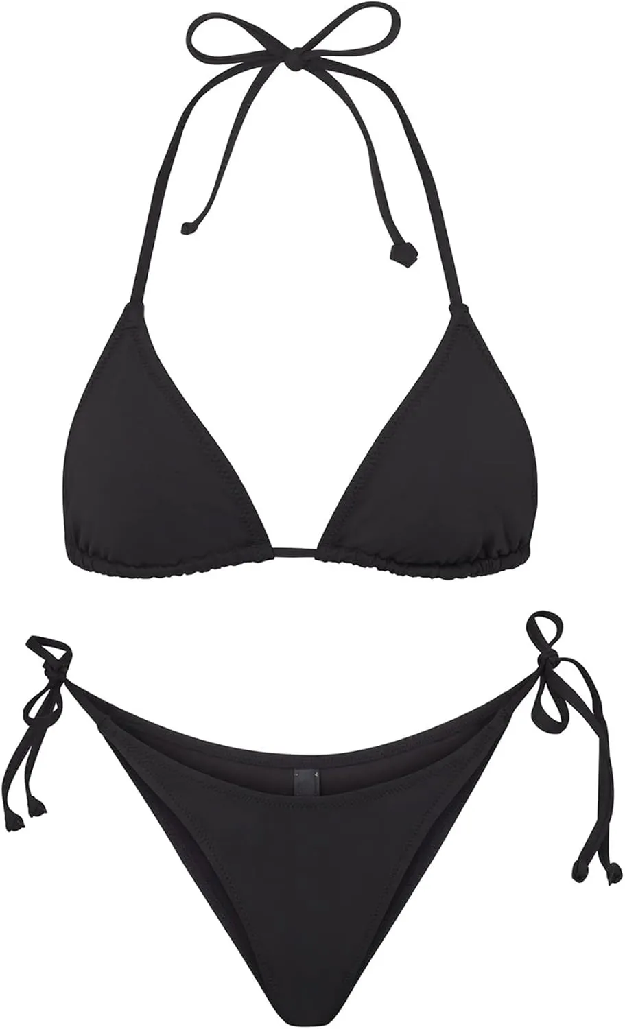 Metallic String Bikini for Women - Sexy Beach Glitter Swimsuits Bathing Suit Triangle Tops Side Tie Thong Bottom Set