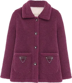 Middle-Aged Mothers Faux Lamb Wool Coat Autumn Winter omen Loose Cotton Padded Casual Warm Outerwear