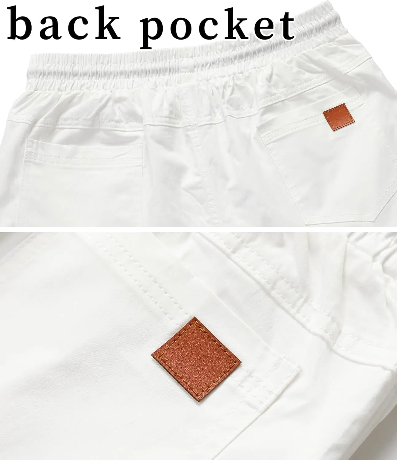MO GOOD Mens Casual Shorts-Summer Beach Leisure Shorts, Stretch Golf Pants, Elastic Waist Drawstring Shorts with Pockets