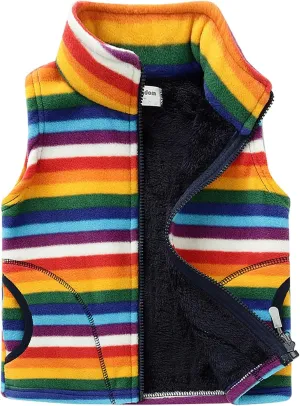 Mud Kingdom Boys Girls Polar Fleece Vest Winter Thick Warm Outerwear Funny Cartoon